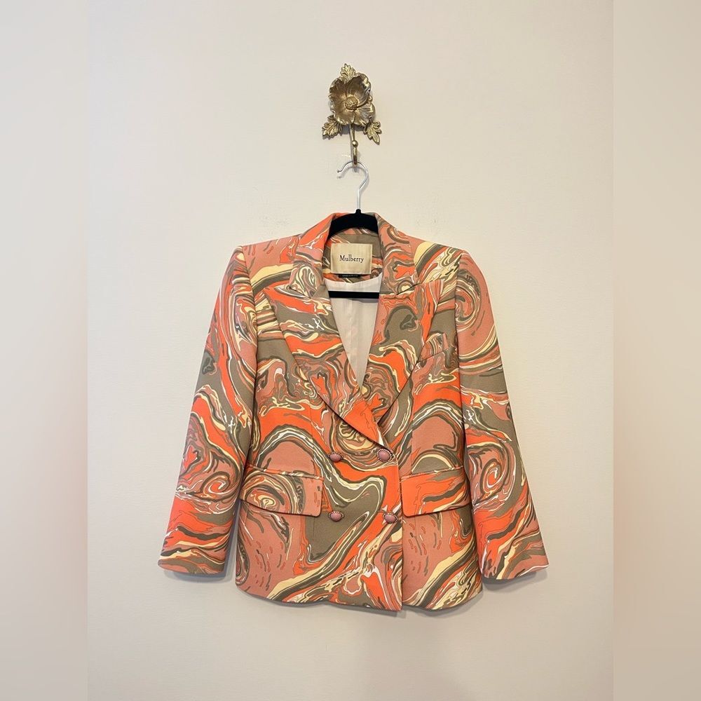Mulberry Abstract Print Blazer 38